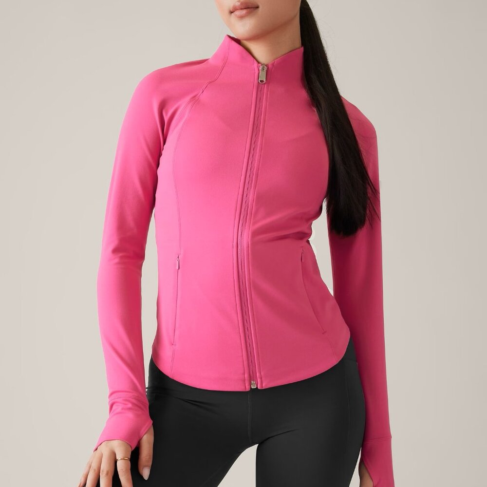 Athleta Salutation Jacket - hot pink